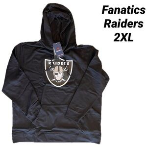 Fanatics Black XL  Las Vegas Raiders Primary Logo Hoodie Football NFL